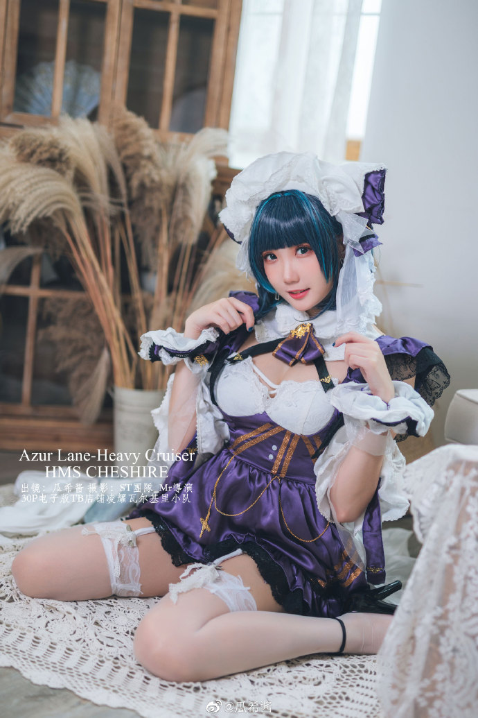 【COS正片】碧蓝航线柴郡cos 甜美的猫女仆 cn瓜希酱 - 第6张 - 机器猫次元