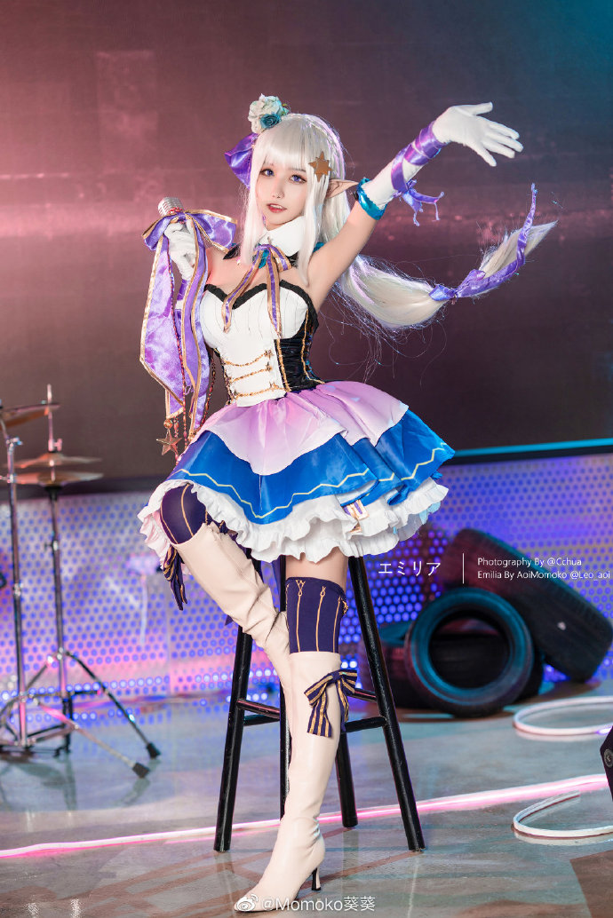 【COS正片】从零开始艾米莉亚偶像歌手cos Momoko葵葵 - 第11张 - 机器猫次元