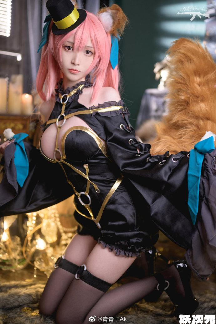【COS正片】Fate/grandorder漆黑魔术师玉藻前cos CN青青子Ak - 第2张 - 机器猫次元