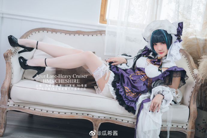 【COS正片】碧蓝航线柴郡cos 甜美的猫女仆 cn瓜希酱 - 第7张 - 机器猫次元