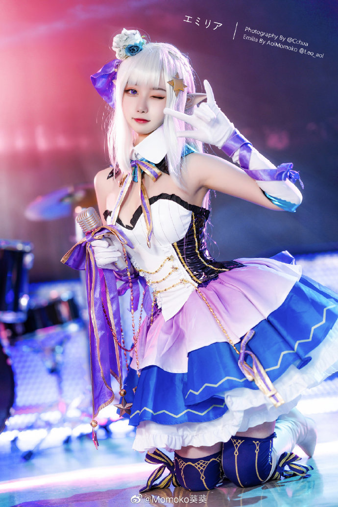 【COS正片】从零开始艾米莉亚偶像歌手cos Momoko葵葵 - 第9张 - 机器猫次元