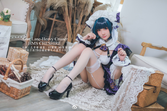 【COS正片】碧蓝航线柴郡cos 甜美的猫女仆 cn瓜希酱 - 第5张 - 机器猫次元