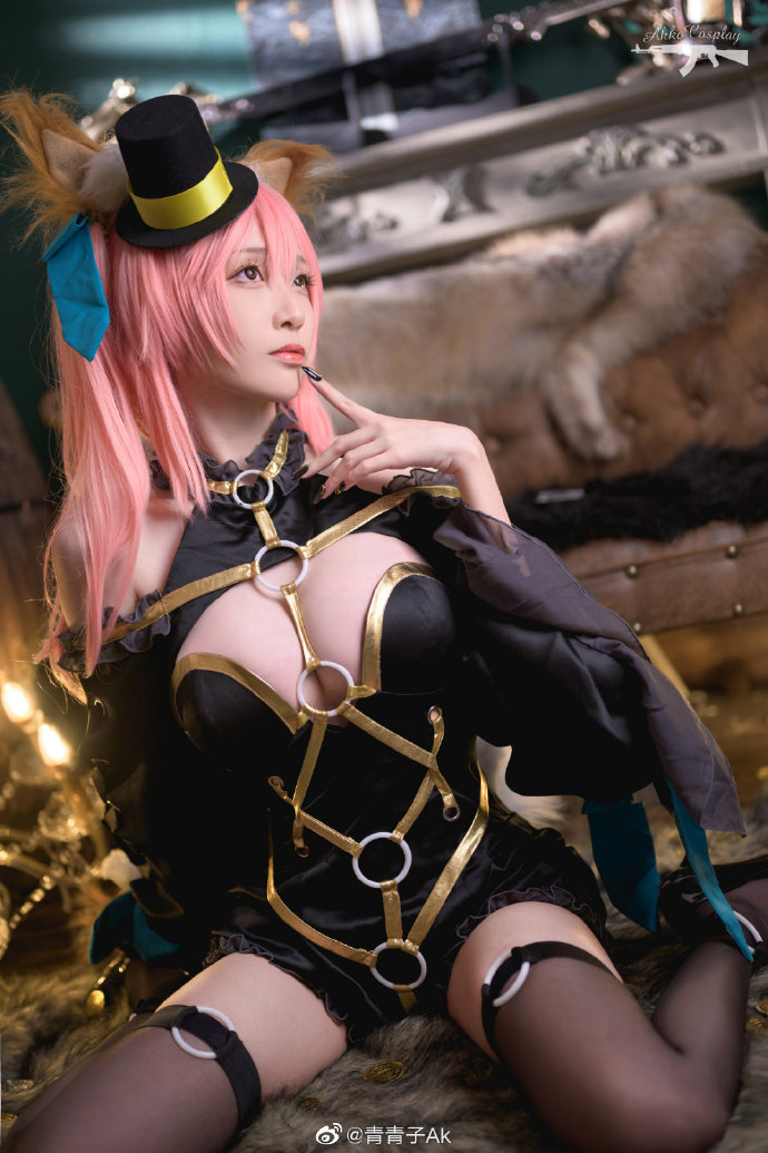 【COS正片】Fate/grandorder漆黑魔术师玉藻前cos CN青青子Ak - 第7张 - 机器猫次元