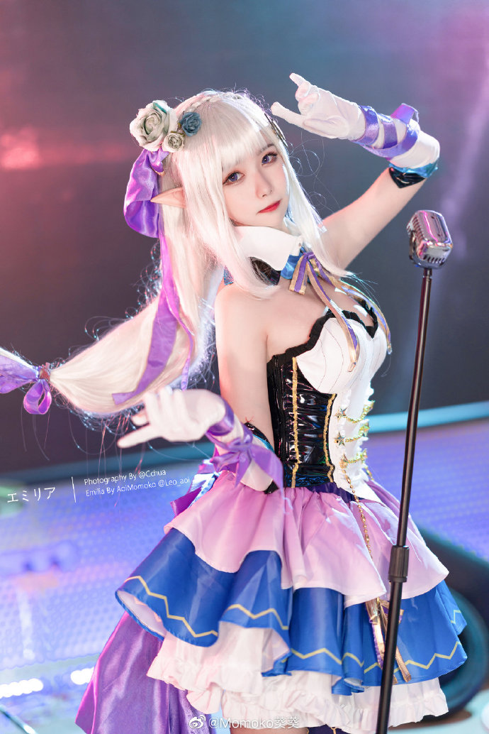 【COS正片】从零开始艾米莉亚偶像歌手cos Momoko葵葵 - 第5张 - 机器猫次元