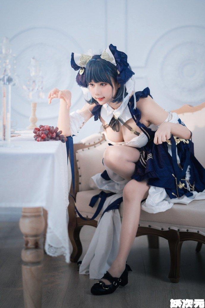 【COS正片】碧蓝航线柴郡cos 超可爱的皇家女仆猫 cn镜酱-妖次元