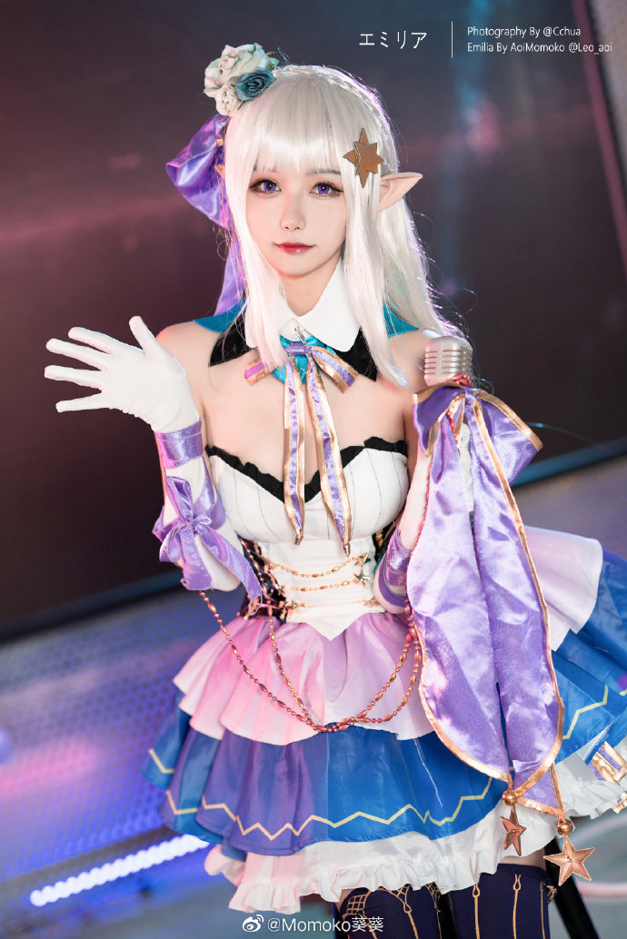 【COS正片】从零开始艾米莉亚偶像歌手cos Momoko葵葵 - 第4张 - 机器猫次元