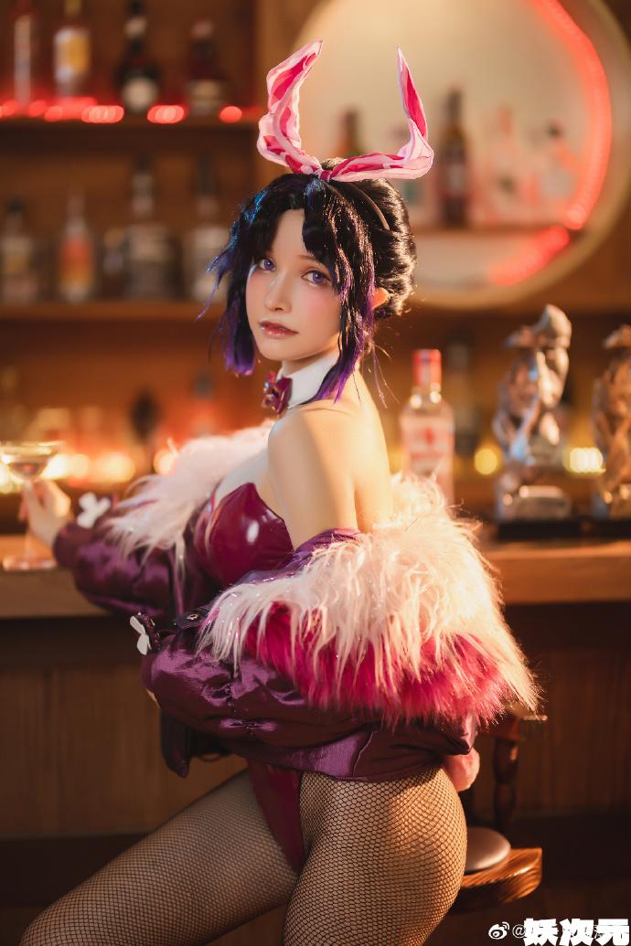 【COS正片】鬼灭之刃蝴蝶忍cos同人兔女郎 cn一千只猫薄禾-妖次元